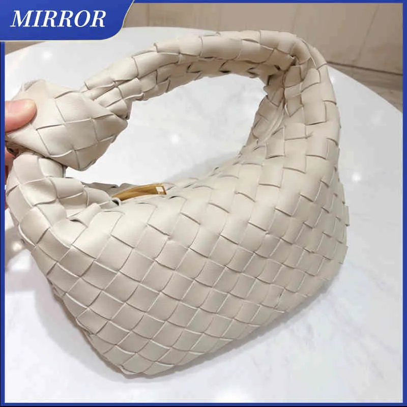 Mirror Top Quality Ladies Luxury Designer B Evening Handväska Väska Mjuk Lambskinn Kalfskinn Vävd Mini Shoulder Bag Fashionable Leather Knotted Strap