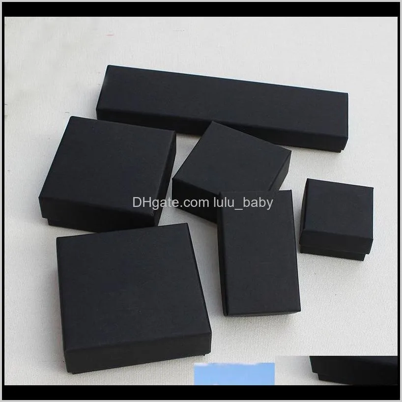Packaging Display Drop Delivery 2021 Jewelry And Retail Boxes Black Kraft Packing Bracelet Necklace Ring & Ear Nail Box Christmas Year Gift C