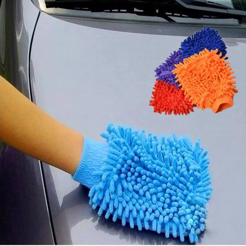 Car Wash Mitt Cleaning Tools Chenille Soft Thick Washing Gloves Moto Auto Detailing Sponge Detail Clean Brush Cloths HY0282