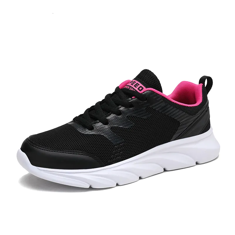 Wholesale 2021 Tennis Mens Women Sports Running Shoes Super Light Breathable Runners Black White Pink Outdoor Sneakers SIZE 35-41 WY04-8681