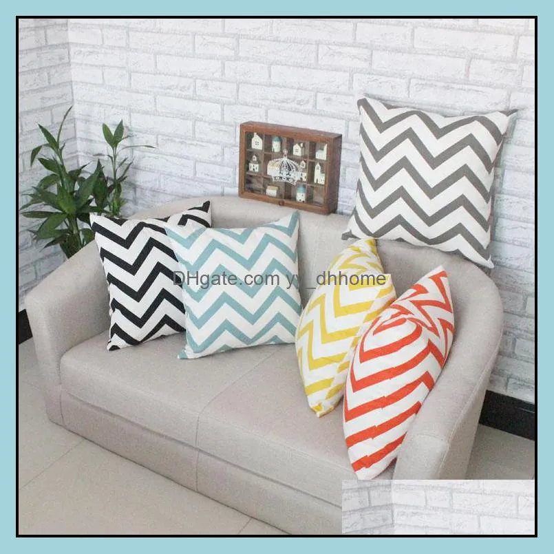 Home decor Car Bed Decorative Scandinavian Wavy Patterns Pillow Case Cushion Cover Decorative Pillows for Sofa