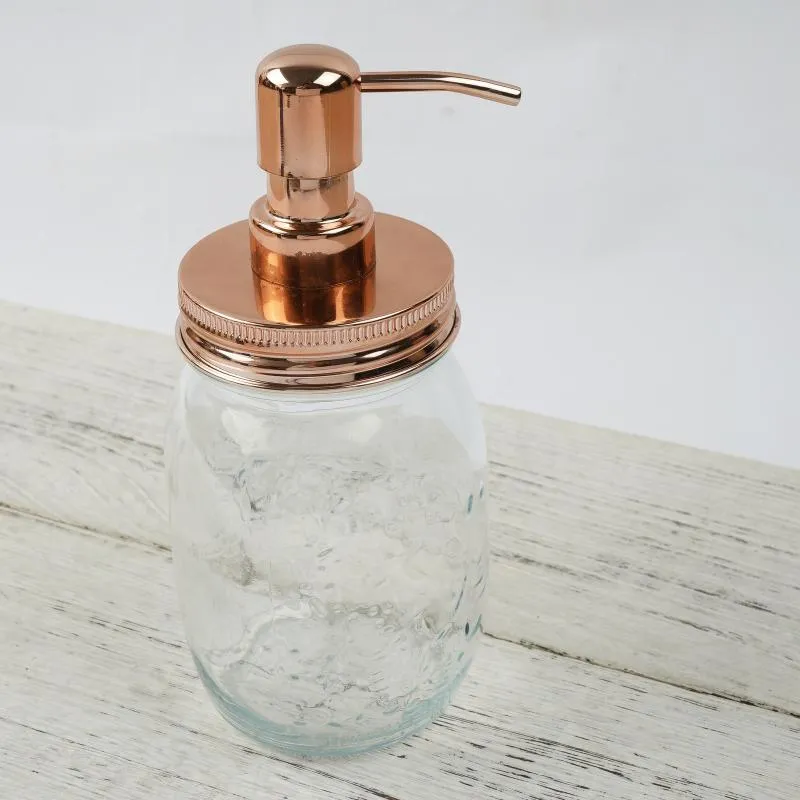Sıvı Sabun Dispenser Paslanmaz Çelik Mason Kavanoz Kapağı Pompalı Gül Altın Klasik Kapaklar Losyon Dispenserleri Banyo Mutfak için Yedek