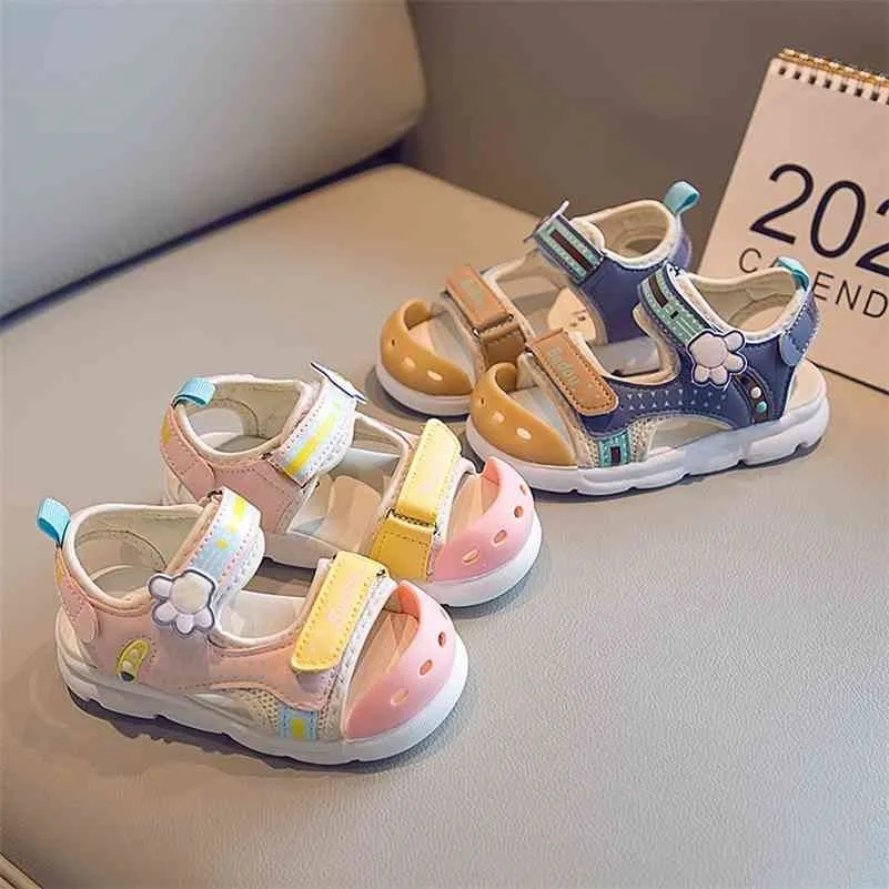 summer girls functional sandals boys soft-soled beach shoes baby barefoot comfortable micorfiber sandals 210713