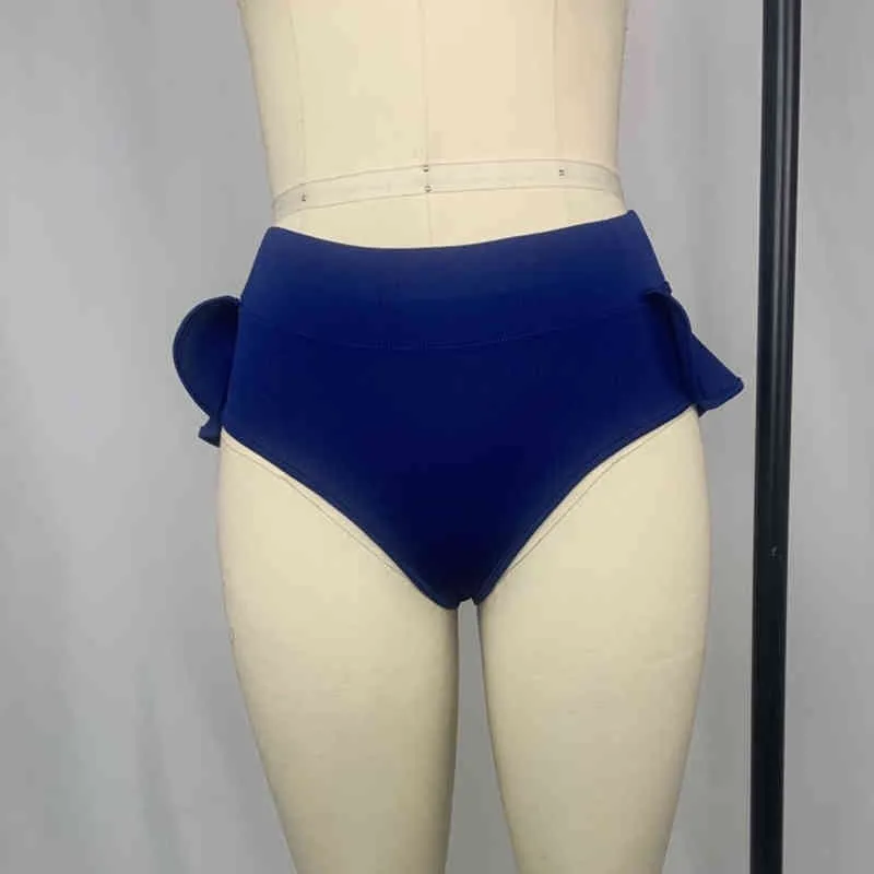 Aislor Women's High Waist Ruffles Shorts Pole Dance Hot Pants Bottoms Mini  Tight Bikini Shorts Blue Small at  Women's Clothing store
