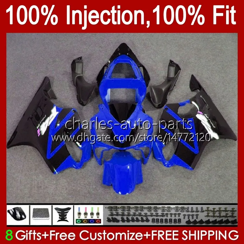 OEM Body for Honda CBR600FS CBR600F4I F4 I 600cc 01-03 Bodywork 46No.188 CBR Black Blue 600 F4I 600F4I FS CC 01 02 03 CBR600 F4I 2001 2002 2003 Fairing Injecção