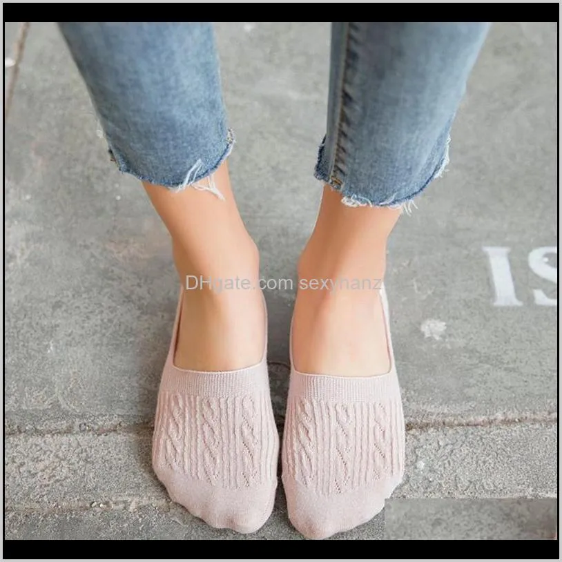 women girls fashion invisible non-slip low cut socks casual cotton breathable ankle boat socks 8 colors available