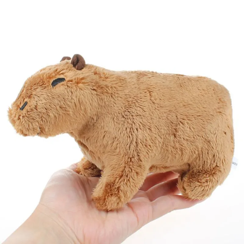 Simulação Animal Capybara Capybara Brinquedos Capybaras Capybaras Plushie Dolls Recheado Animais Macios Crianças Brinquedo Crianças Peluche Natal Presente 17cm LA307