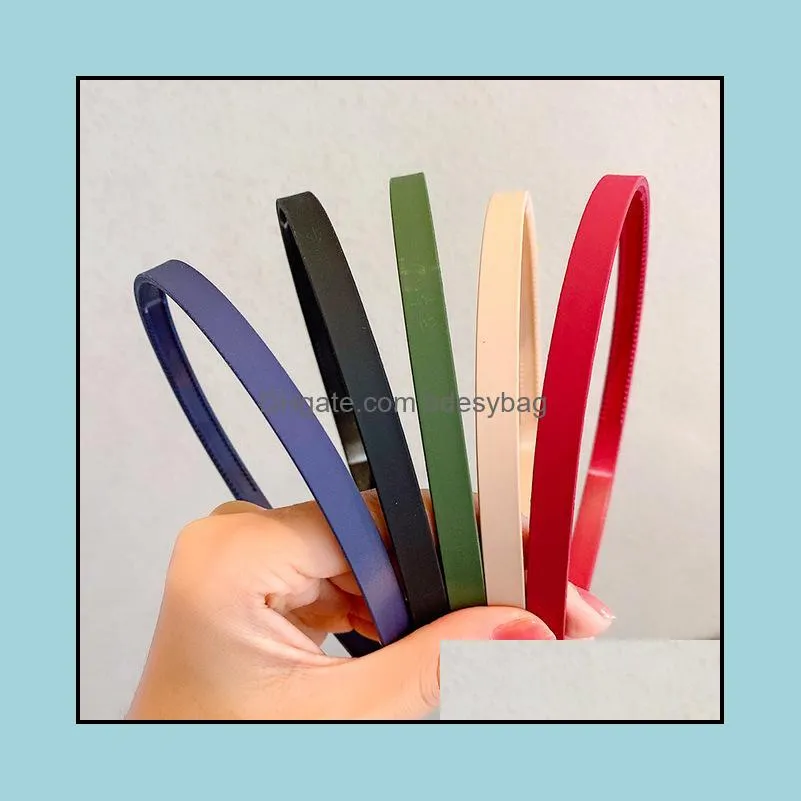 5Pieces/lot Solid Basic Headband Candy Color Simple Hairband Hair Band Hoop Fashion Women Girls Hair Accessories Headwear