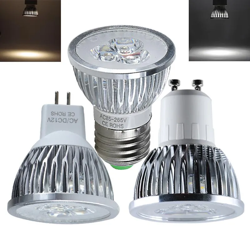 مصباح LED 3W GU10 MR16 E27 E14 GU5.3 بقعة بقعة لمبات الضوء أضواء لمبة الانزلاب الإضاءة