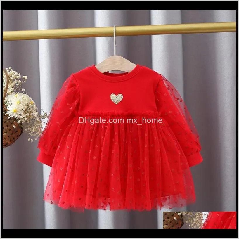 2021 new spring newborn girl`s one year birthday for baby girls clothes princess love party tutu es m9ri