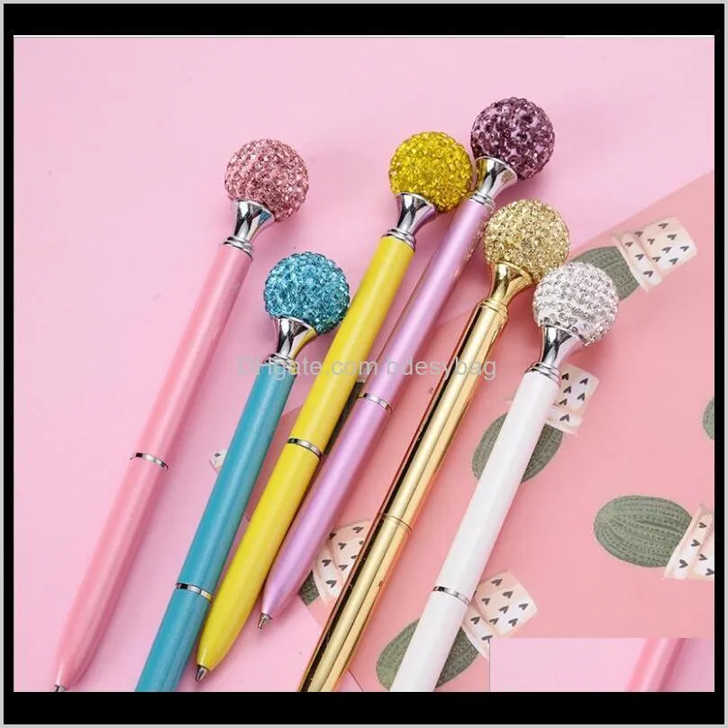 big diamond ball pen. color gem pen. diamond metal ball creative lovely festival custom pen. beautiful shape