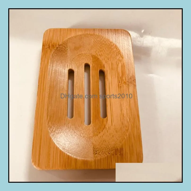 Bathroom Natural Bamboo Wood Storage Holder Bath Shower Plate Soap Dish Bamboo Soap Dish tray Holder Free shipping LX1931