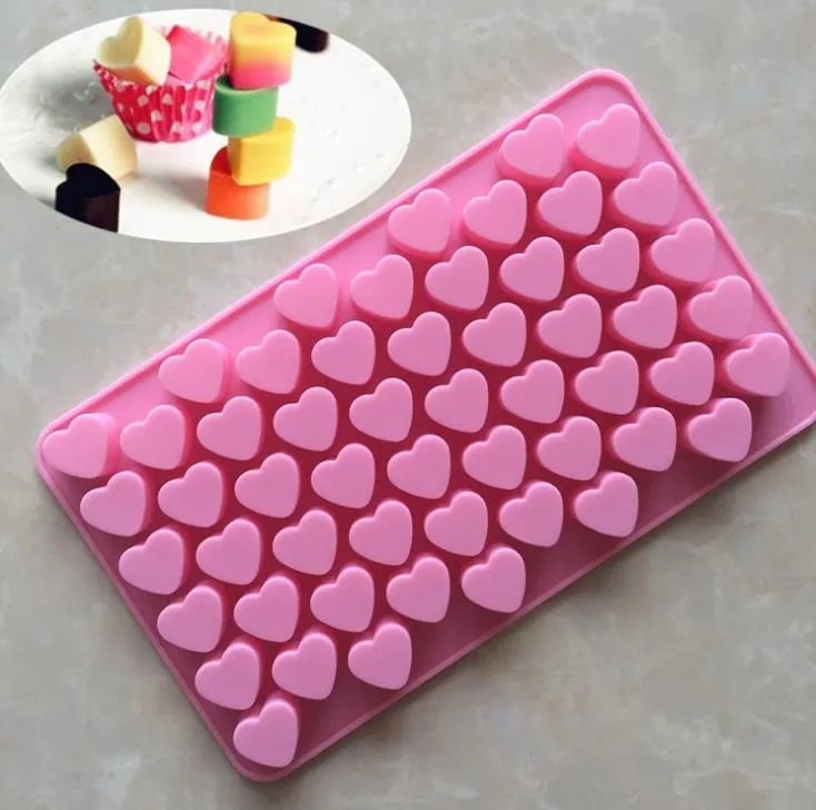 2pcs Moules en Silicone Forme de Coeur de Diamant 3D de Moule à dessert en silicone pour mousses pour Gâteau glaçon collation - Maison