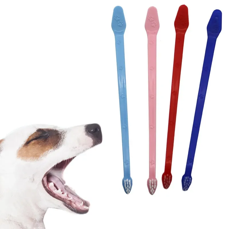 Outils de beauté chiens chat chiot brosse à dents dentaire dents fournitures de santé lavage des dents nettoyage chien toilettage WLL862