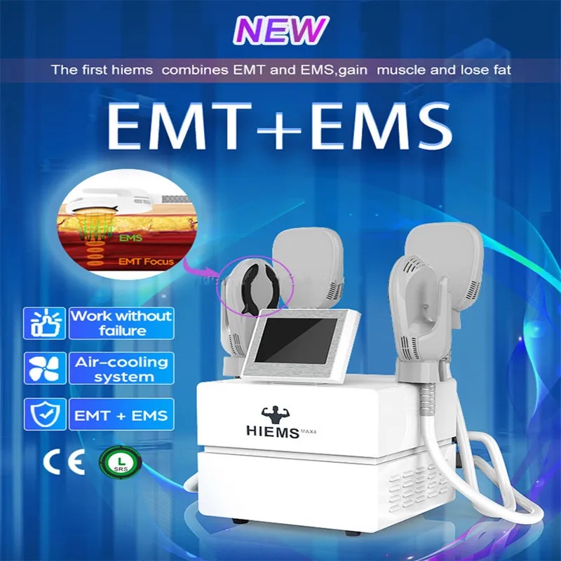 Updated Version 2 in 1 EMS EMT Body Shaping Muscle Wave Sculpting Slimming Machine HIEMT 10 Tesla Electromagnetic Muscle Stimulator For Butt Lift Burn Fat Weight Loss
