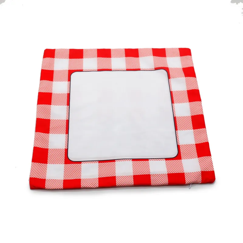 Lattice Heat Transfer Household Pillow Case Double Sided Sublimation Blank Sofa Decorative Pillowcase DIY Creative Gift