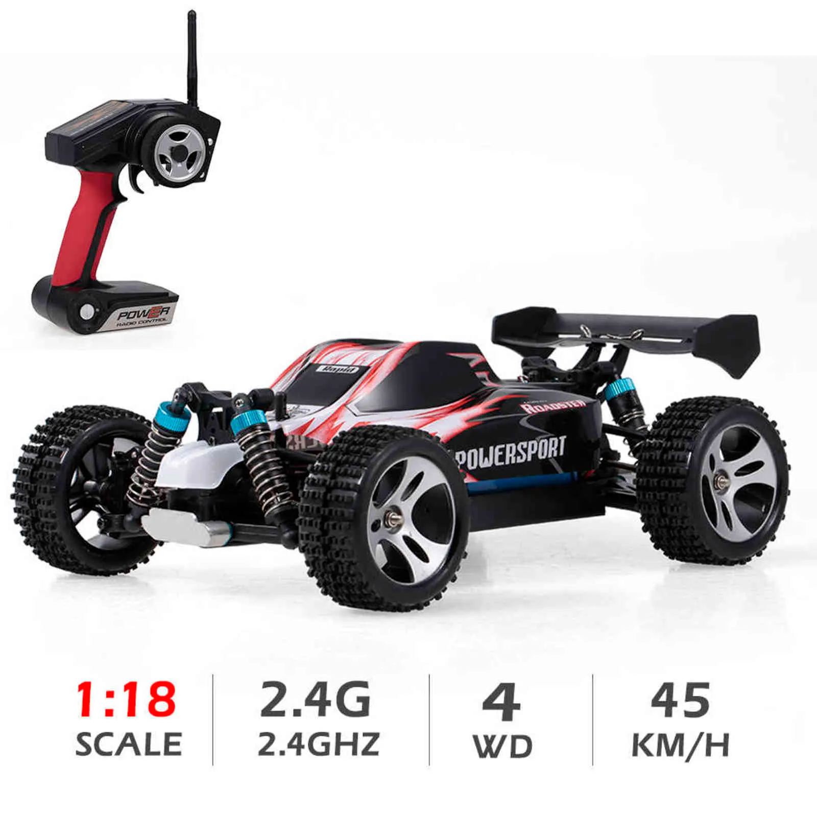 WL Toys WLToys A959 1/18 RC Buggy (Red/Black) 295x215x215mm