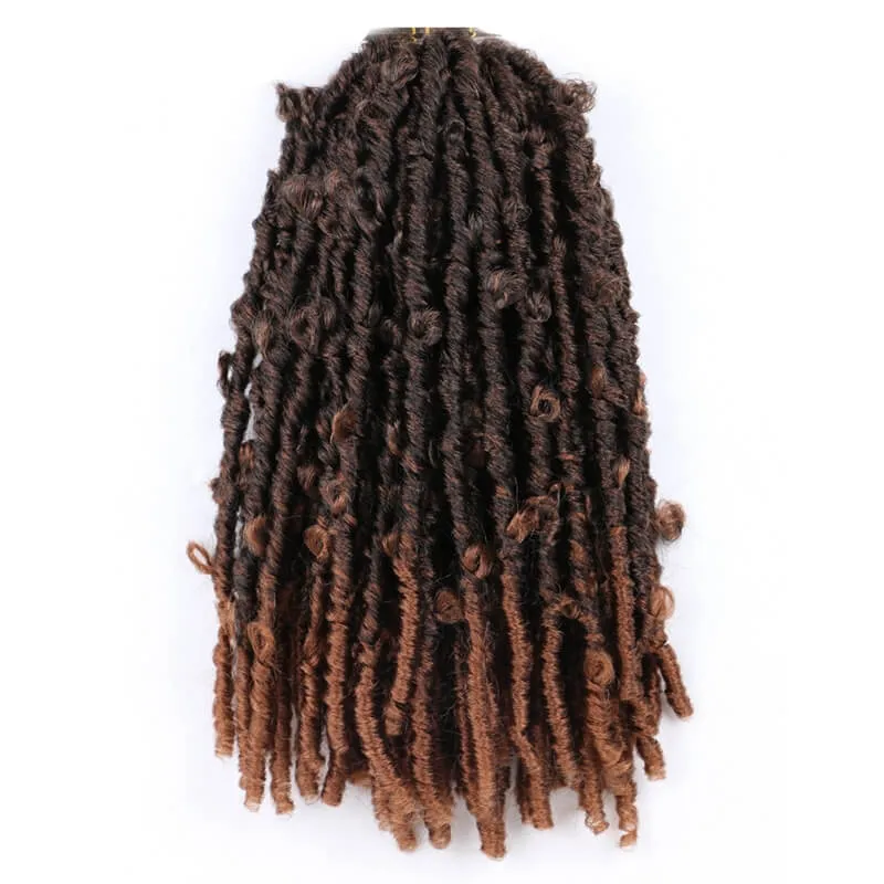 12 بوصة فراشة Locs الكروشيه الشعر القصير الكروشيه فراشة locs، ما قبل المحروقة المحثرة locs الكروشيه الشعر، جميلة لينة فراشة locs الشعر الاصطناعية الشعر