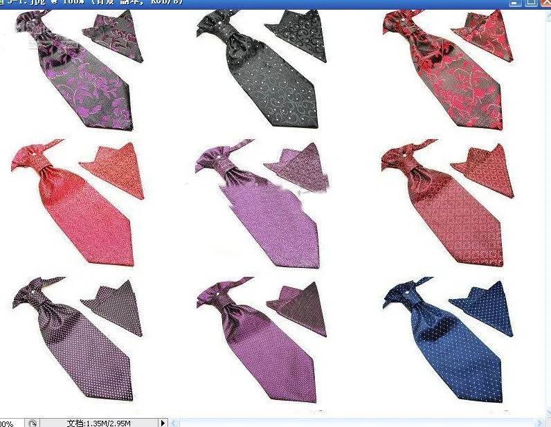 Męskie wiązania formalne Hanky ​​Necktie Krawat Zestawy Neck Tie Cravat Chusteczki Diamond FgrysitvbHGH