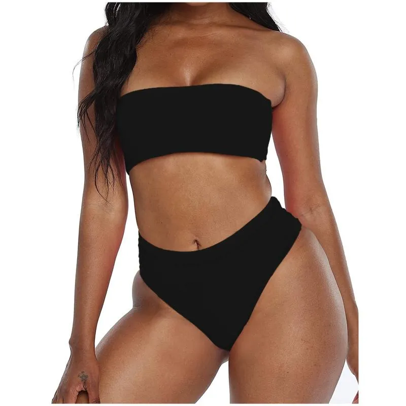 Kad n Mayo Kad nlar Kat Push Up Bandeau Bikini Bayanlar Yuksek Bel Seksi Mayo Kapal Omuz Mayo Badpak Dames G3 Yi TL469.38 DHgate