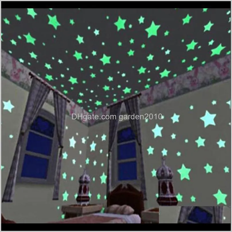 Wallpapers Quarto de hóspedes Romance Color Fluorescente Papel de Parede Luminosas Estrelas Criativas Crianças Quarto Decoração XBYQ2 Na15Q