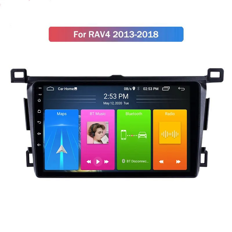 Fabrikauto-DVD-Player-Videobildschirm für Toyota RAV4 2013-2018 Auto GPS Radio TV mit BT-Telefonbuchkamera