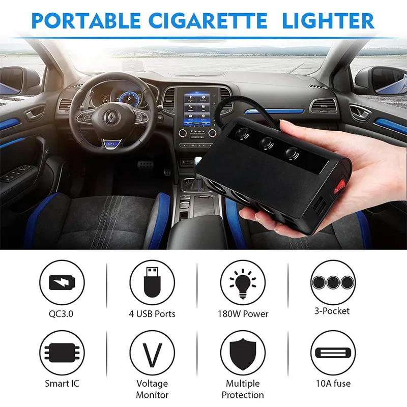 5v 3.5a Dual Mini Usb Ports Dash Cam Voiture Cigarette Adaptateur