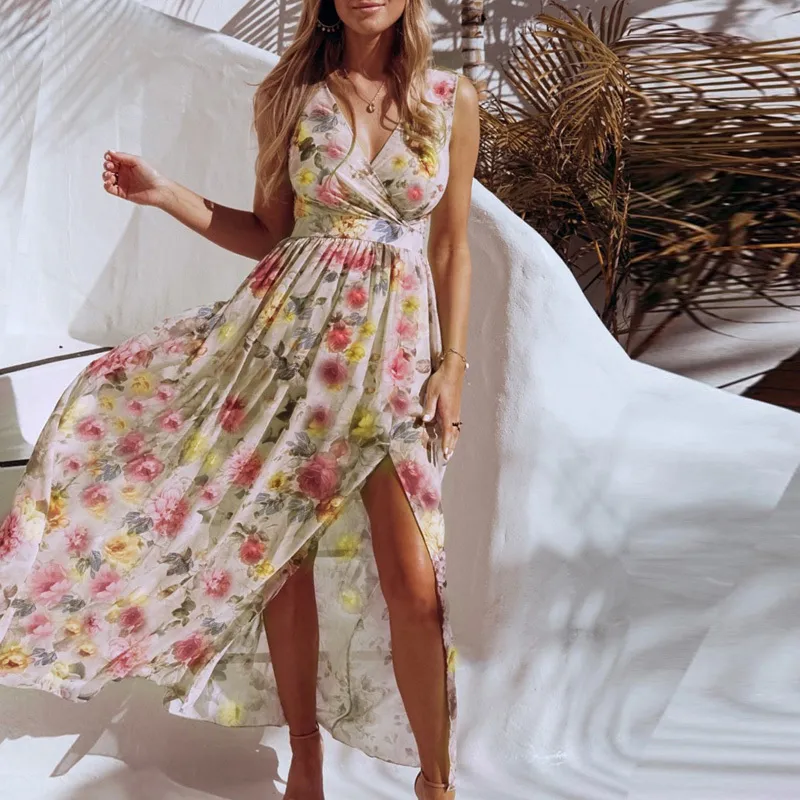 住まい/暮らし/子育て Floral Sexy Long Gown Honey River