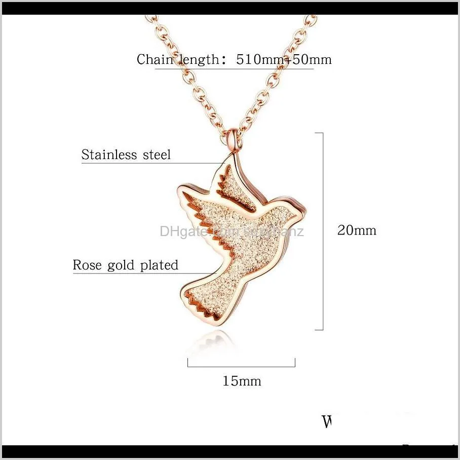 women pigeon pendant chokers necklaces jewellery gold silver 50cm long link chains design fashion necklace gift for women