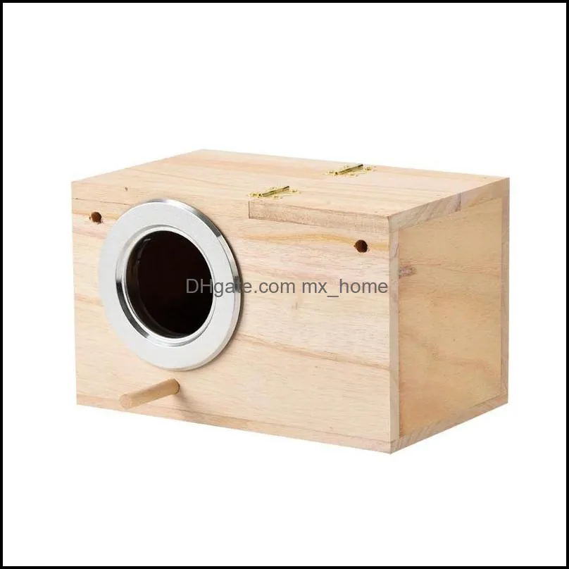 Parakeet Ne St Box Bird House Wood Breeding For Lovebirds Parrotlets Mating Cages