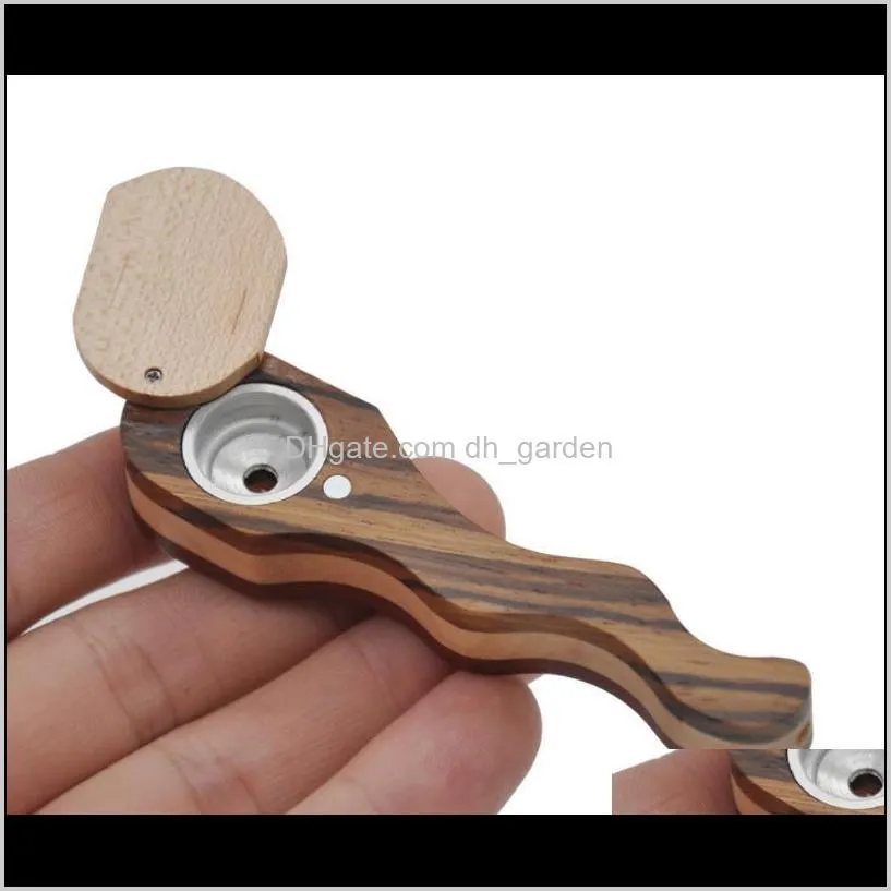 snake shape cigarette pipes wooden handmade smoking pipe serpentine pipes with lid tobacco tools portable travel gift sn2153