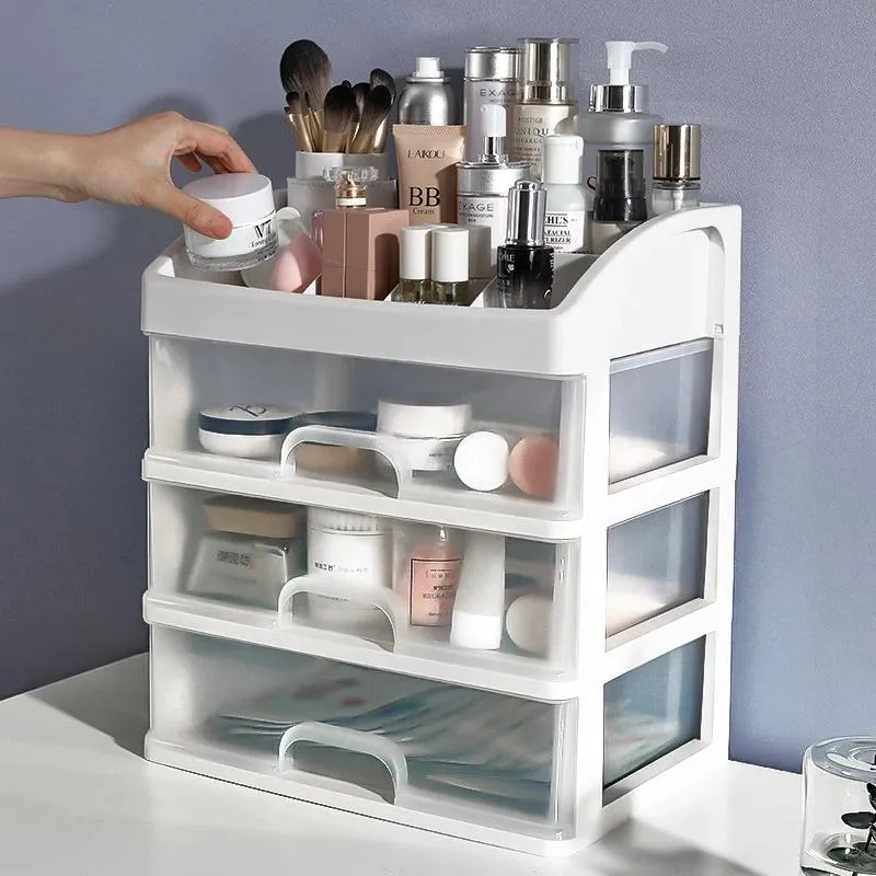 Mdesign Clear Storage Bins Transparent Makeup Box Waterproof Bathroom  Cosmetic 3 Grids Drawer Skin Care Cotainer Case MultipurposeStorage From  Sanguocao, $16.38