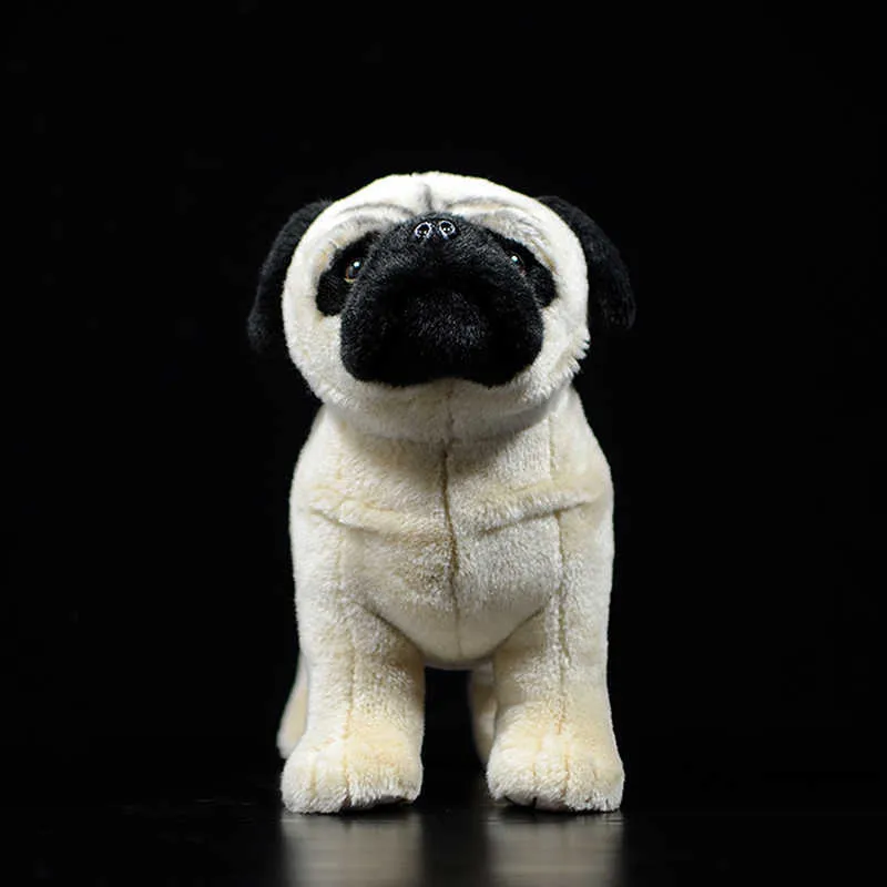 Realistic Yellow Pug Dog Plush Toy Soft Schnauzer Stuffed Animal Doll For Kids Cute Gift Lifelike Canis Lupus Familiaris Q0727 From Catherine006 17.33 DHgate.Com