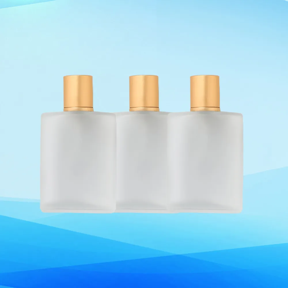 3Pcs 30ml Perfume Spray Bottle Glass Sprayer Press Pump Subpackaging Liquid Container Golden