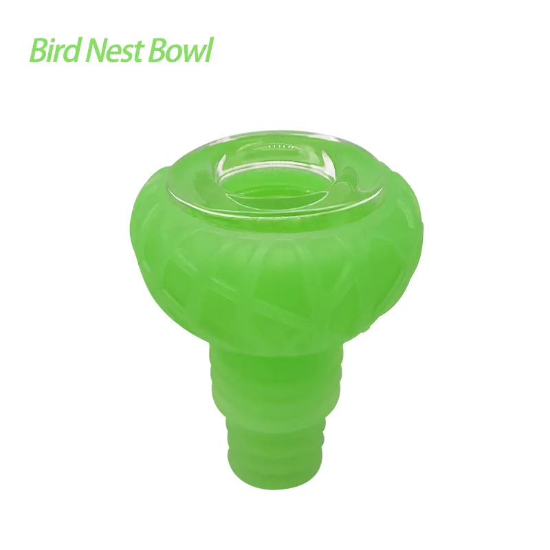 Waxmaid bird nest Shaped unbreakable smoking bowl silicone body protection for water pipes suit 14mm 18mm bong joints stock in US retail only