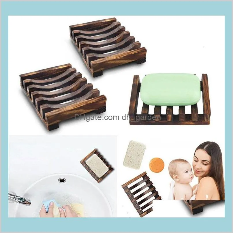 11*8*2.5cm Natural Wooden Bamboo Soap Dish