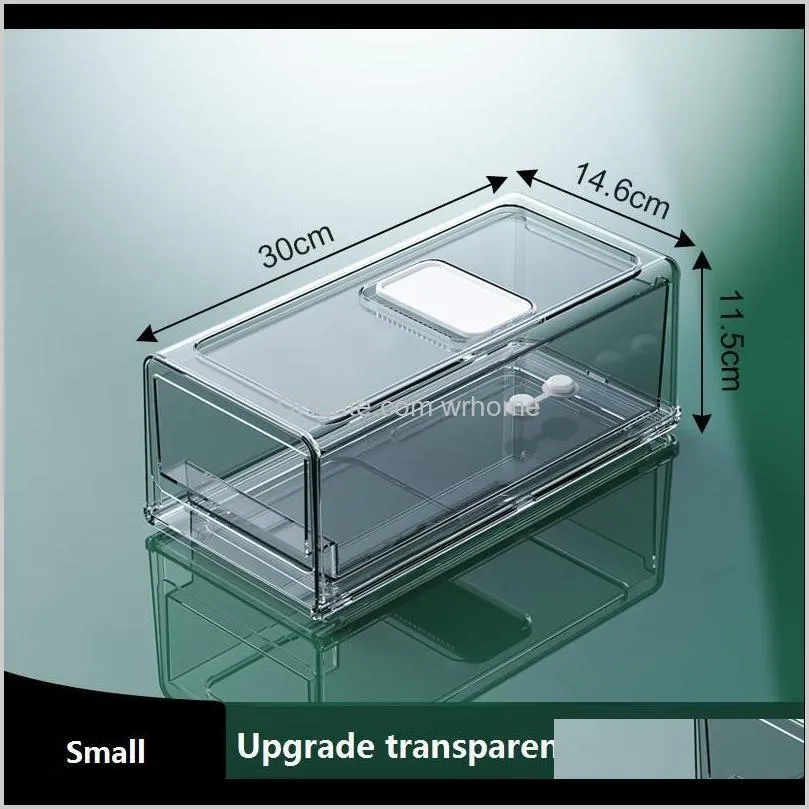 Drawer Refrigerator Storage Box Kitchen Containers Pantry Cabinet Fruit Vegatable Platic Container Items Bottles & Jars