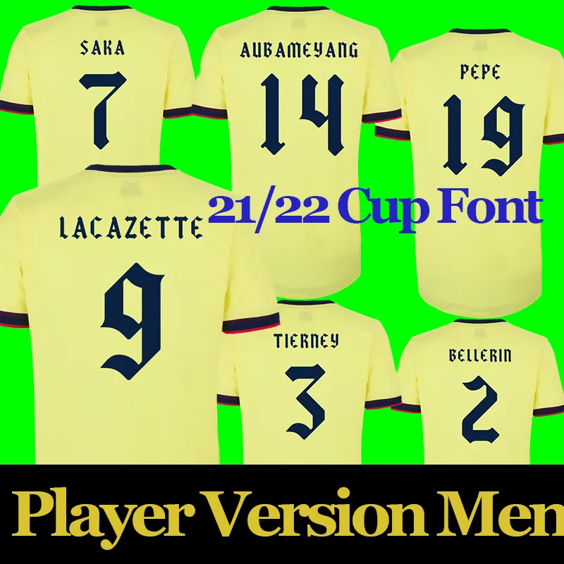 Gracz Version Cup Font Gulandners Odwagi Yellow Soccer Jersey 21/22 S A K A Soccer Shirt 2021/2022 Mniejni piłka nożna mężczyźni dorosły