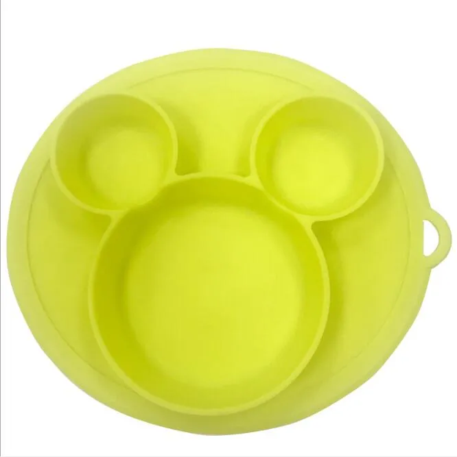 Silicone Children Cartoon Tableware Set Baby Dinner Bowl Kid Dinner Plate Baby Training Bowl Spoon Fork Dropping Baby Supplies XTL363