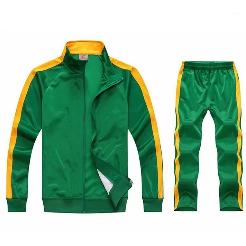 Tracksuits masculinos 2 pçs definir sweatsuit sportswear tracksuit homens jaqueta e calças conjuntos de treinamento terno outono inverno primavera sporting trilha