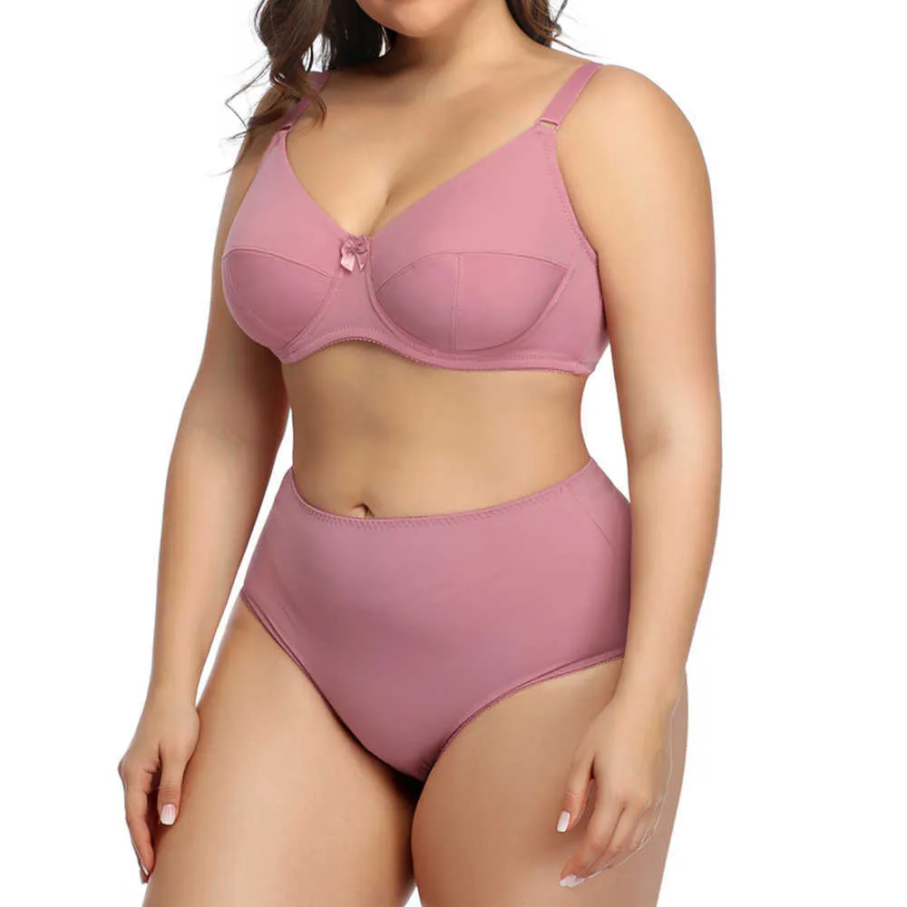 Plus Size Bras And Panty Set, Sexy Non Padded Lingerie Tops For