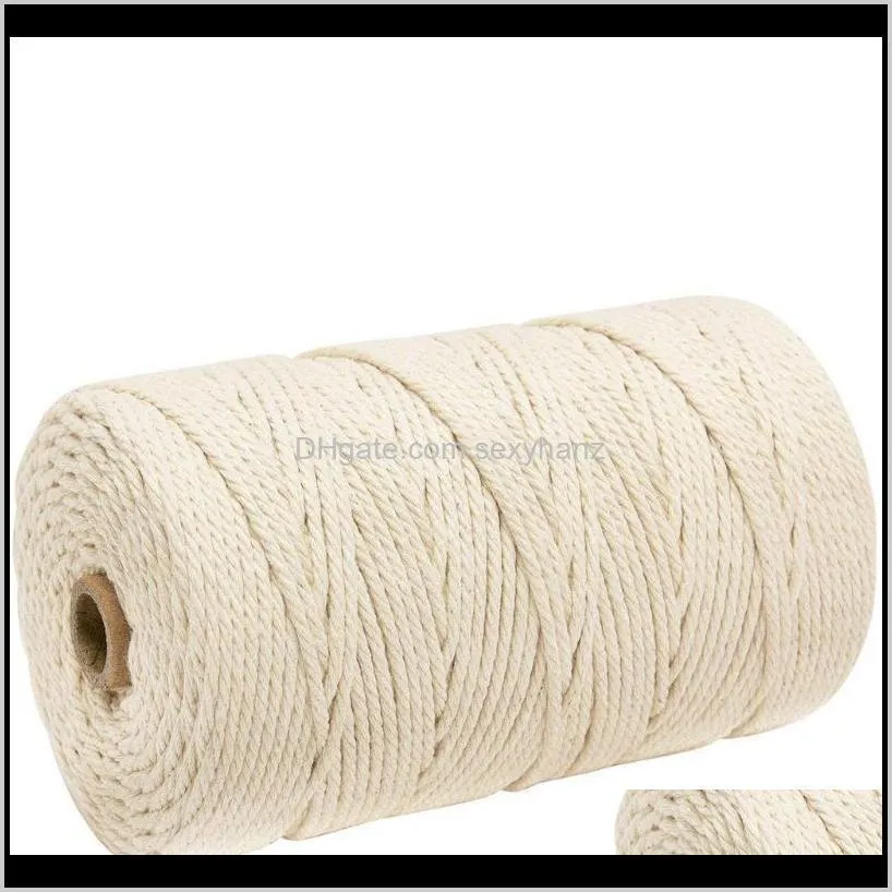 3mm x 200m macrame cotton cord for wall hanging dream catcher diy lanyard ficelles couleurs thread cord diy handmade home decor1