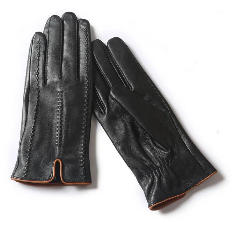 Pięć palców rękawiczki kobiety skóra owczacza zimowa ciepła plus aksamitna wiosenna jesień jazdy 5-SP04