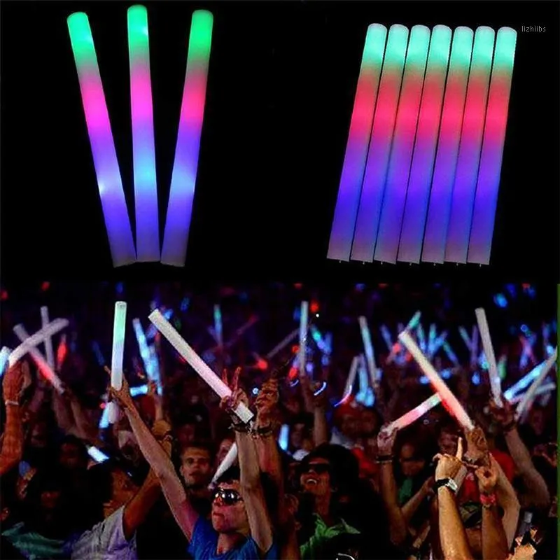 Festdekoration Jul LED Glow Sticks Belysning Foam Stick Halloween Fluorescerande Ljus Sticks(8/12/15/30st)