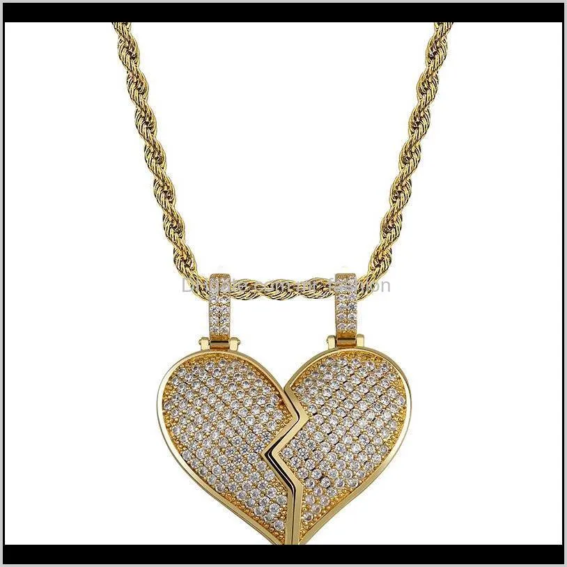hip hop necklace love necklace new style personality trend detachable heart necklace necklaces fashion accessories necklaces