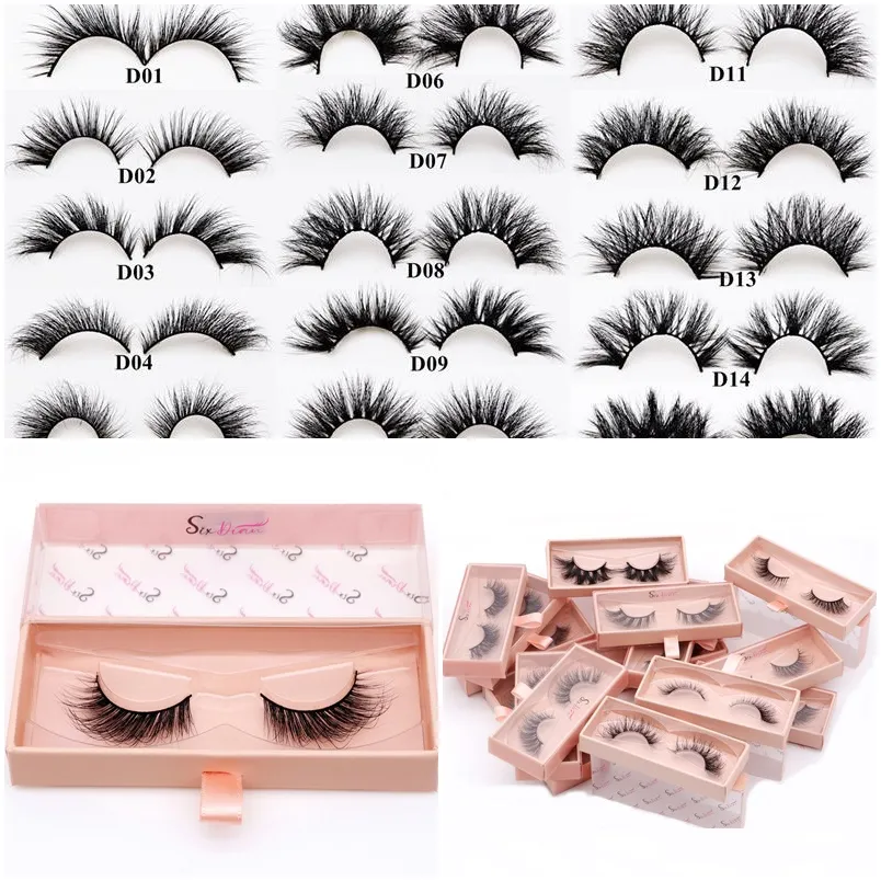 Пушистые 3D -ногочные ресницы 100% настоящие норки Fales Eyelash Multilayer Natural Lash Exense