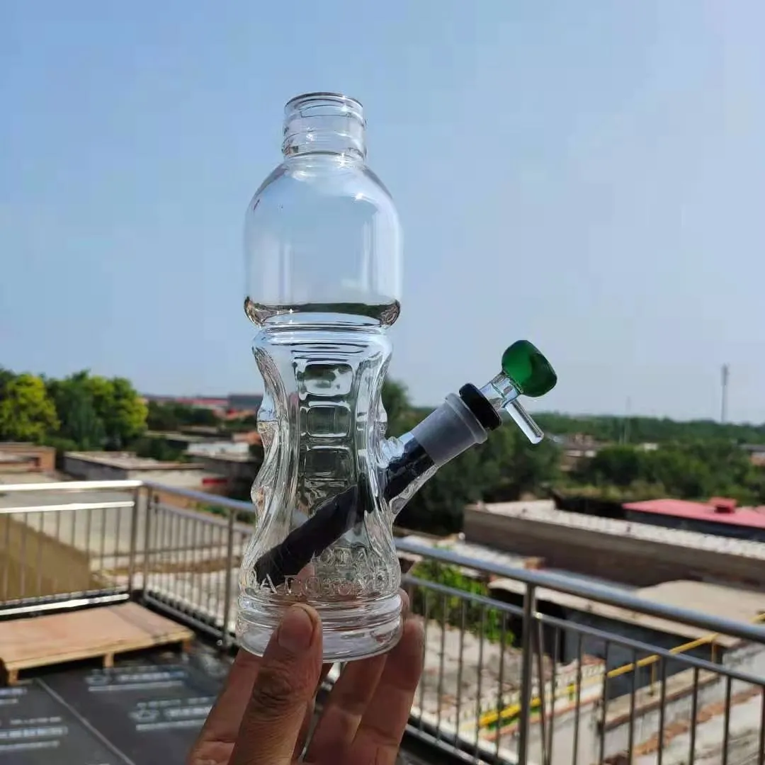 2021 New Released 10 Inch Glass Bongs Water Pipe Gatorade Drinking Bottle Bong Tobacco Smoking Tube Ash Catcher Dabber Heady Rig Recycler Bubbler Pipes