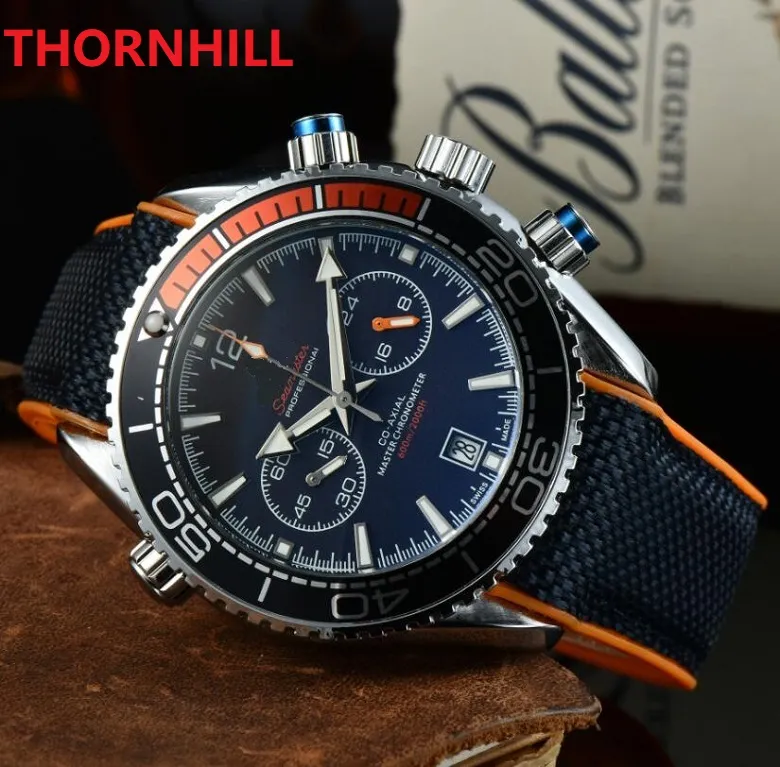 THORNHILL Men s Automatic Watch Stainless Steel Sapphire Glass Nylon Strap Calendar 2024 Luxury Wristwatch