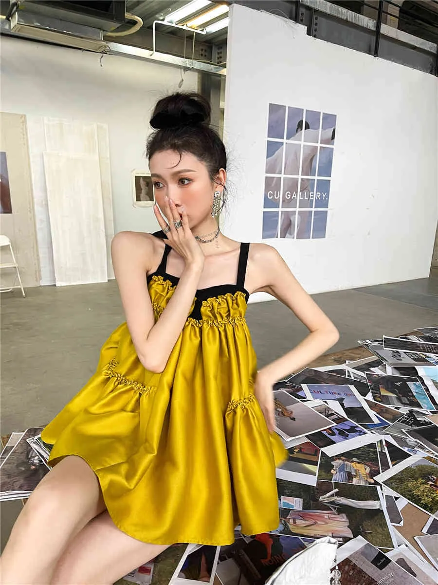 korobov retro dress Korobov French Vintage Dress Solid Female Simple Fashion Loose Dresses Small Incense Style Gentle Vestidos De Verano Mujer 2022