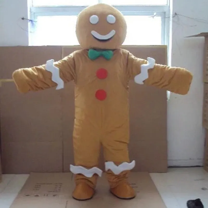 Halloween Gingerbread Man Mascot Costume Top quality Cartoon Plush Anime theme character Christmas Carnival Adults Birthday Party Fancy Outfit
